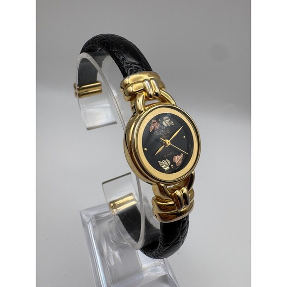 Vintage Black Hills Gold Ladies Watch - 12k Solid Gold Leaves (approx 0.4grams) - Picture 2 of 7